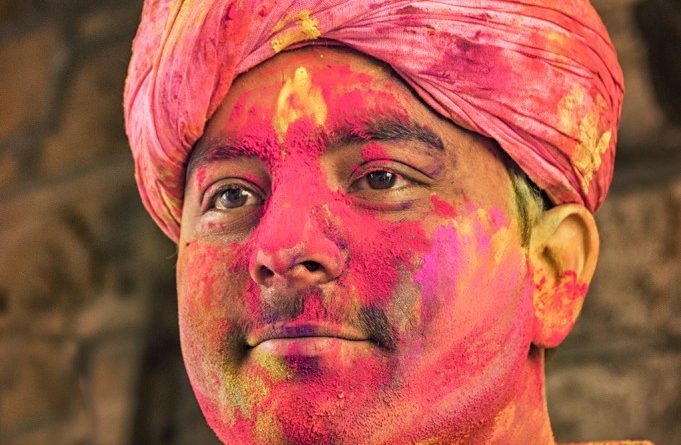 Happy Rawall At The Holi Festival by Wendy Collens