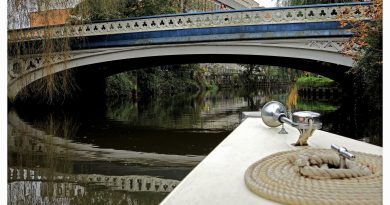 Passing the iron bridge near the old Debenhams building